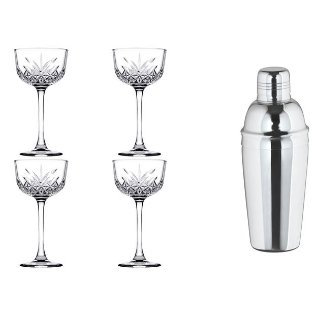 James Cooke Cocktailset Incl. shaker NICK&NORA Timeless 16 cl - 5-delig