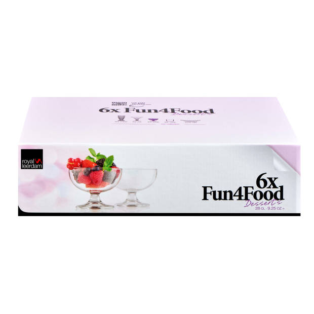 Royal Leerdam IJscoupe Fun 4 Food 28 cl - Transparant 6 stuks