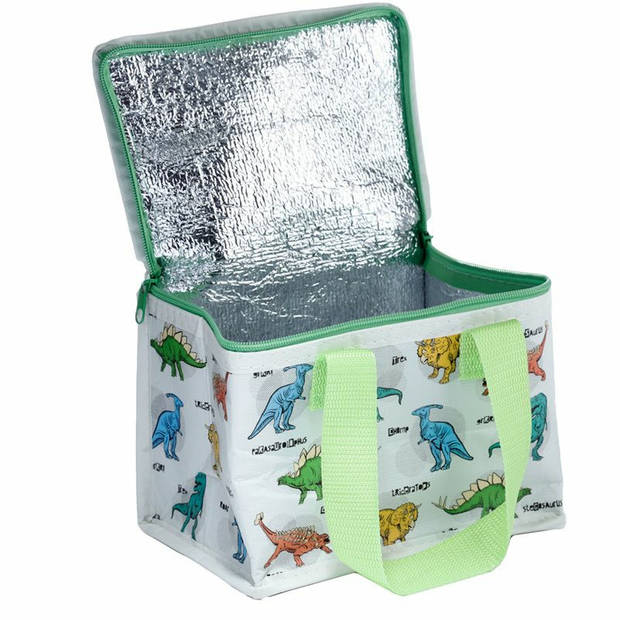 Kleine lunch koeltas - Dinosaurus print - 21 x 16 x 14 cm - 4,7 liter - Koeltas