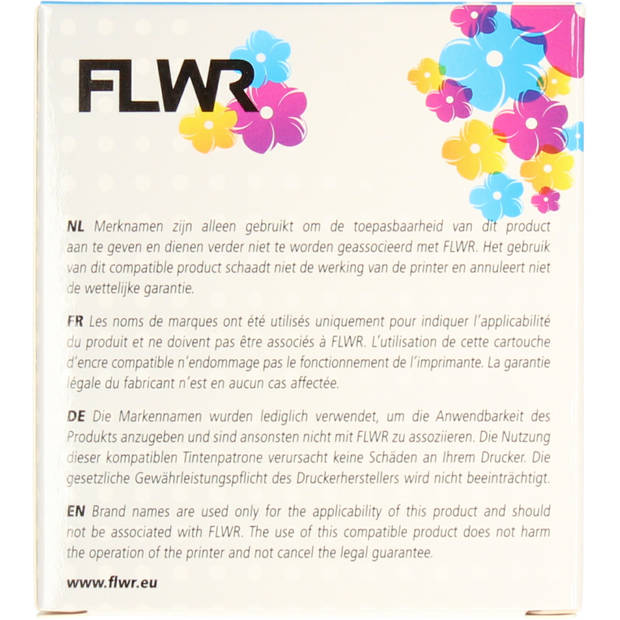 FLWR Dymo 45020 wit op transparant breedte 12 mm labels