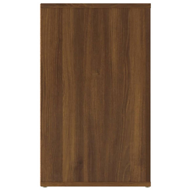 vidaXL Nachtkastje 50x36x60 cm bewerkt hout bruin eikenkleur