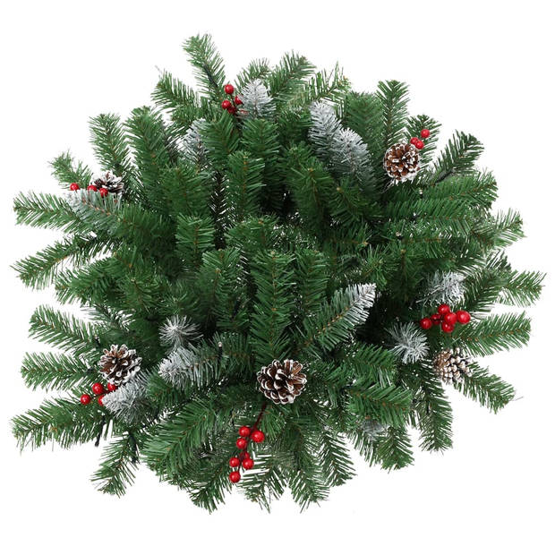 vidaXL Kerstdecoratie met verlichting 40 cm PVC groen