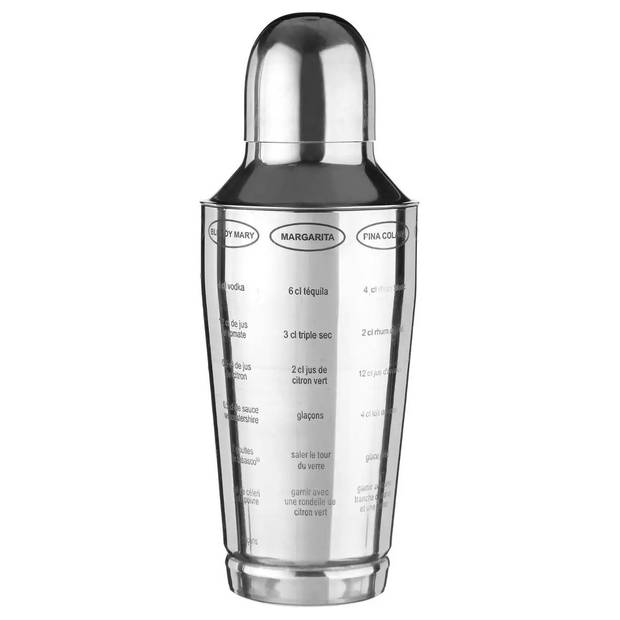 Cocktailshaker 600 ml RVS 5-delige set - Cocktailshakers