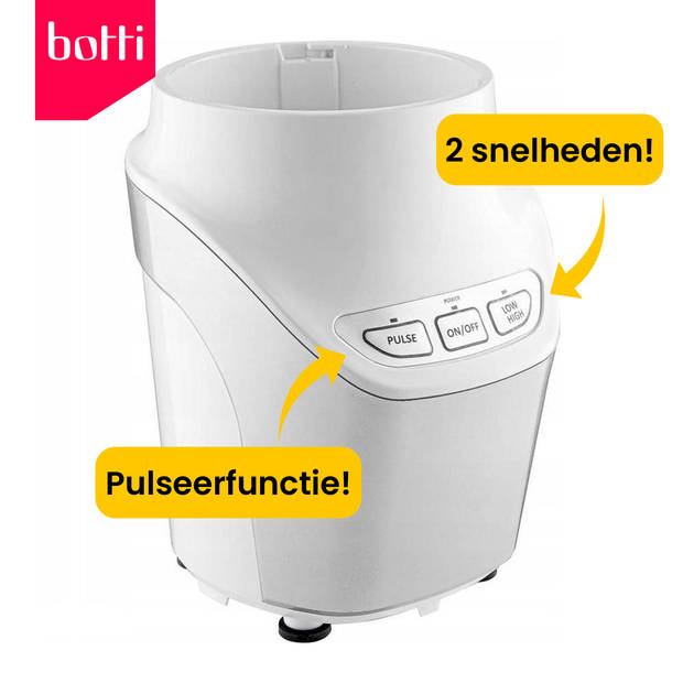 Botti Vitalis blender en smoothie maker - Nutri blender - 1000W - Wit