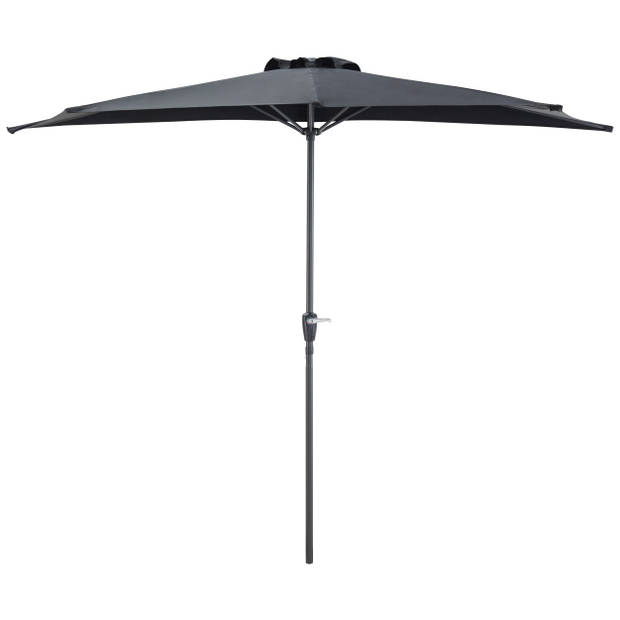 ACAZA Halfronde Parasol Voor Balkon Of Terras 3 Meter Diameter Zwart