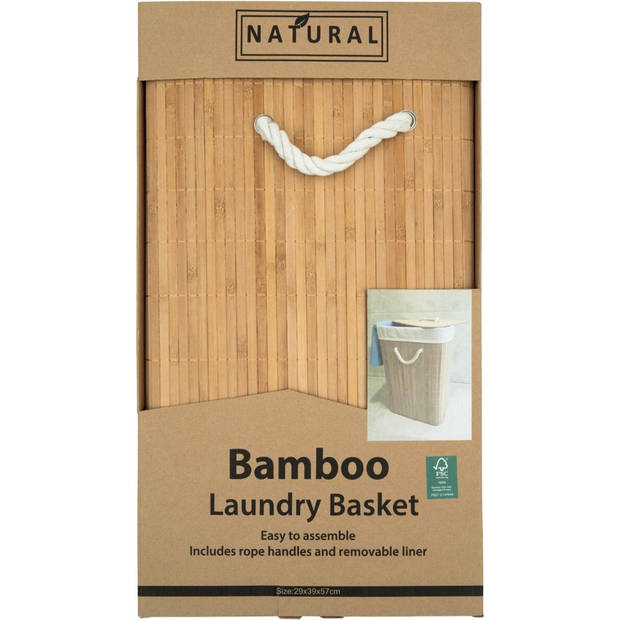 Bobble Home - Bamboe Opbergmand/ Wasmand - 72L - Naturel