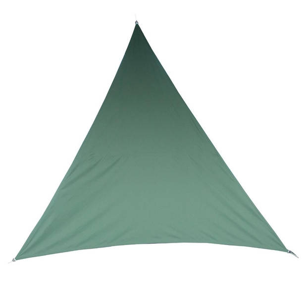 Premium kwaliteit schaduwdoek/zonnescherm Shae driehoek groen 4 x 4 x 4 meter met ophanghaken - Schaduwdoeken