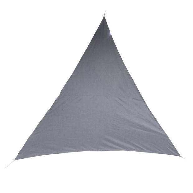 Premium kwaliteit schaduwdoek/zonnescherm Shae driehoek grijs 4 x 4 x 4 meter met ophanghaken - Schaduwdoeken