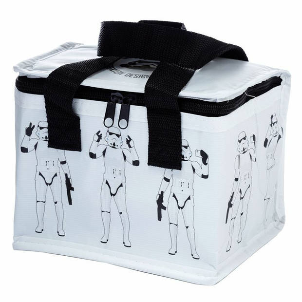 2x Stuks Kleine lunch koeltas - Stormtrooper print - 21 x 16 x 14 cm - 4,7 liter - Koeltas