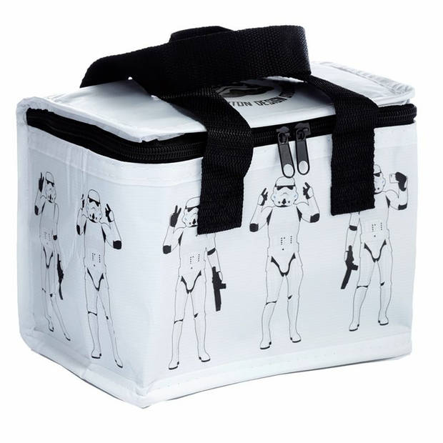 2x Stuks Kleine lunch koeltas - Stormtrooper print - 21 x 16 x 14 cm - 4,7 liter - Koeltas