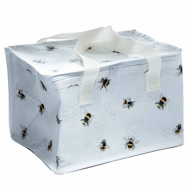 Kleine lunch koeltas - Bijen print - 20 x 30 x 20 cm - 12 liter - Koeltas