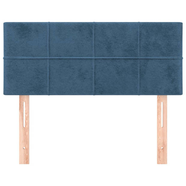 vidaXL Hoofdbord 90x5x78/88 cm fluweel donkerblauw