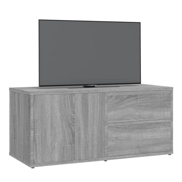 vidaXL Tv-meubel 80x34x36 cm bewerkt hout grijs sonoma eikenkleurig