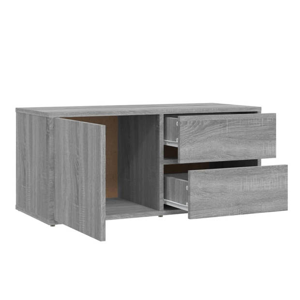 vidaXL Tv-meubel 80x34x36 cm bewerkt hout grijs sonoma eikenkleurig