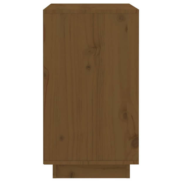 The Living Store Wijnkast Massief grenenhout - 55.5 x 34 x 61 cm - Honingbruin