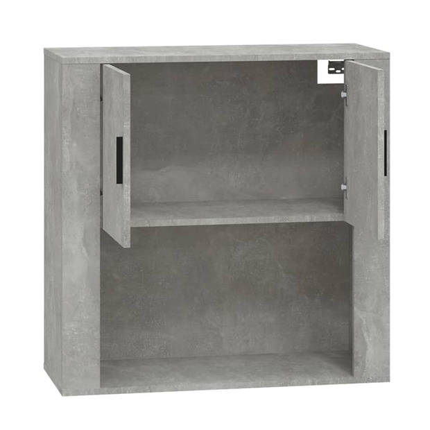 vidaXL Wandkast 80x33x80 cm bewerkt hout betongrijs