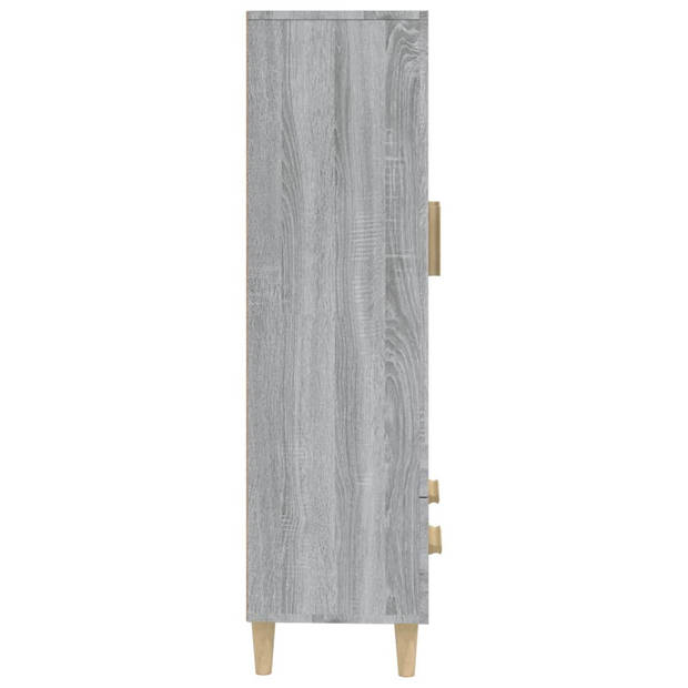 vidaXL Hoge kast 70x31x115 cm bewerkt hout grijs sonoma eikenkleurig