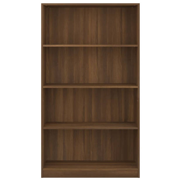 vidaXL Boekenkast met 4 schappen 80x24x142 cm hout bruin eikenkleur