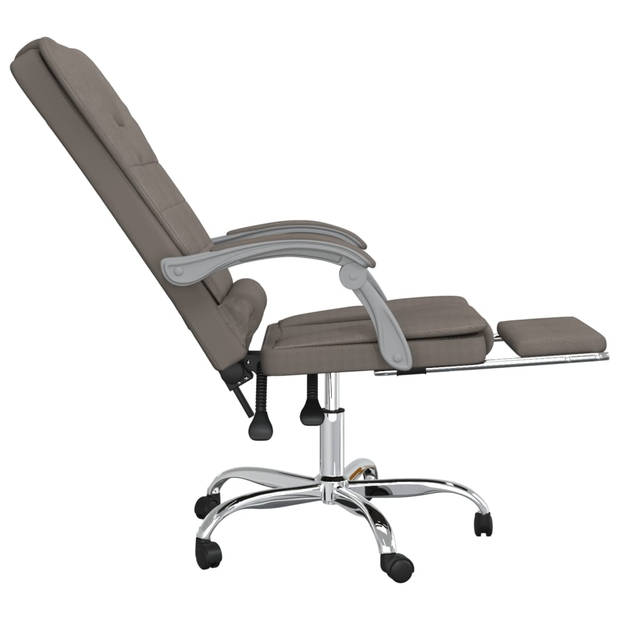 The Living Store Verstelbare Bureaustoel - Taupe - 63 x 56 x (112.5 - 122) cm - Massagefunctie