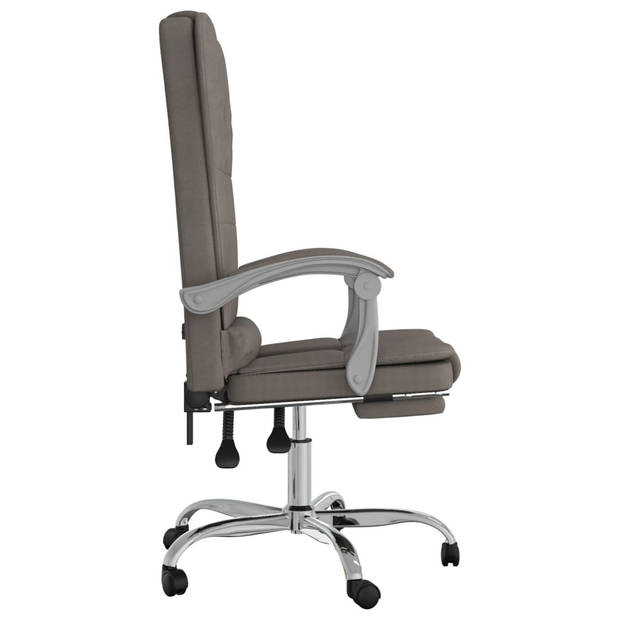 The Living Store Verstelbare Bureaustoel - Taupe - 63 x 56 x (112.5 - 122) cm - Massagefunctie