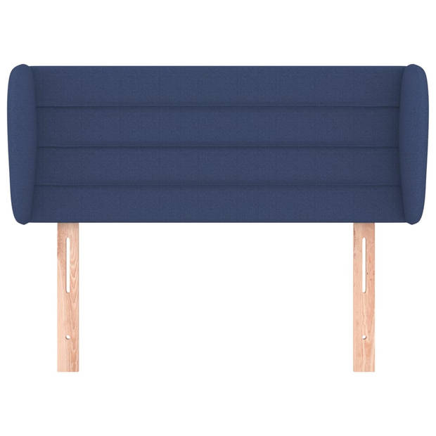 vidaXL Hoofdbord met randen 83x23x78/88 cm stof blauw