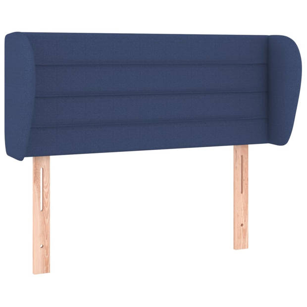 vidaXL Hoofdbord met randen 83x23x78/88 cm stof blauw