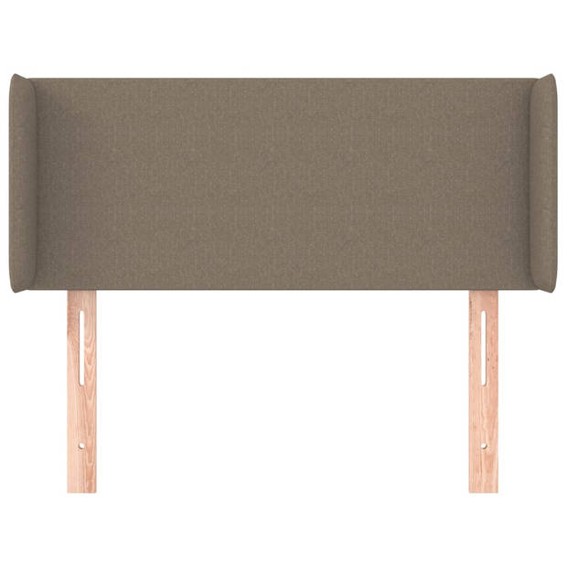 vidaXL Hoofdbord met randen 83x16x78/88 cm stof taupe