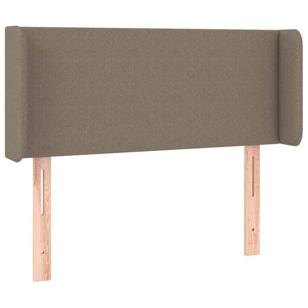 vidaXL Hoofdbord met randen 83x16x78/88 cm stof taupe