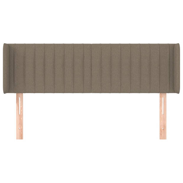 vidaXL Hoofdbord met randen 147x16x78/88 cm stof taupe