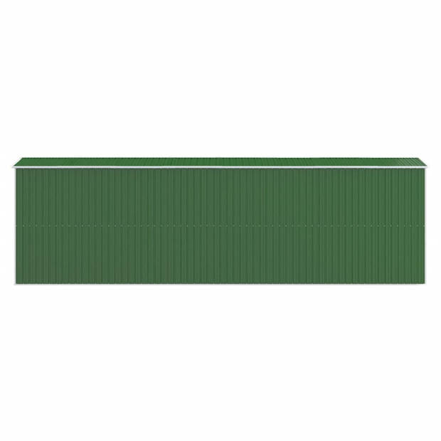 vidaXL Tuinschuur 192x689x223 cm gegalvaniseerd staal groen