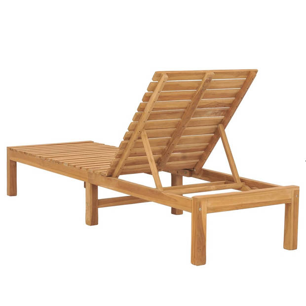 The Living Store Tuinbed - Hout - Verstelbare rugleuning - 60x200x30 cm