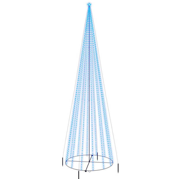 vidaXL Kegelkerstboom 1134 LED's blauw 230x800 cm