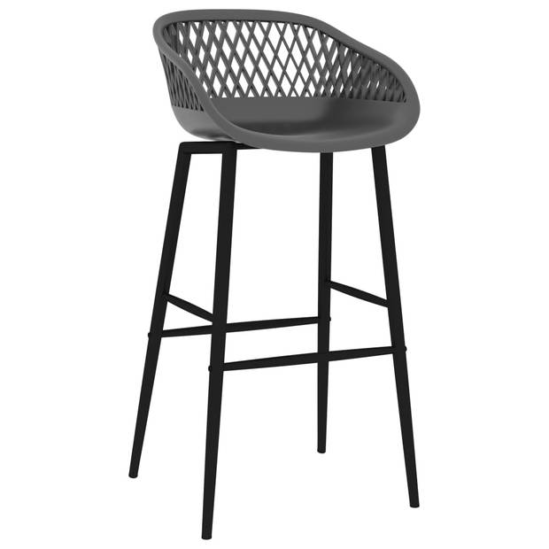 vidaXL Barstoelen 4 st grijs