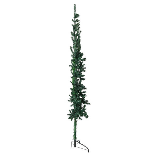 The Living Store Kunstkerstboom - Halve boom - 150 cm - PVC - Met 176 uiteinden