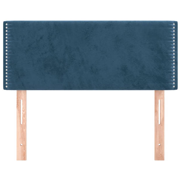 vidaXL Hoofdbord 90x5x78/88 cm fluweel donkerblauw