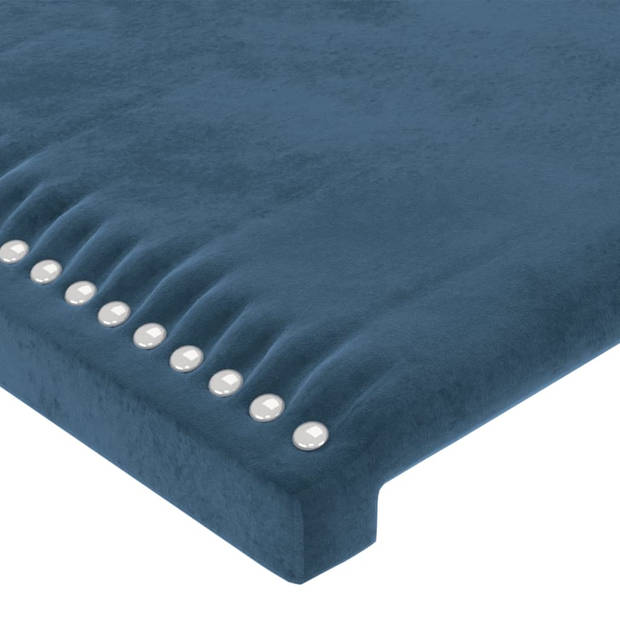 vidaXL Hoofdbord 90x5x78/88 cm fluweel donkerblauw