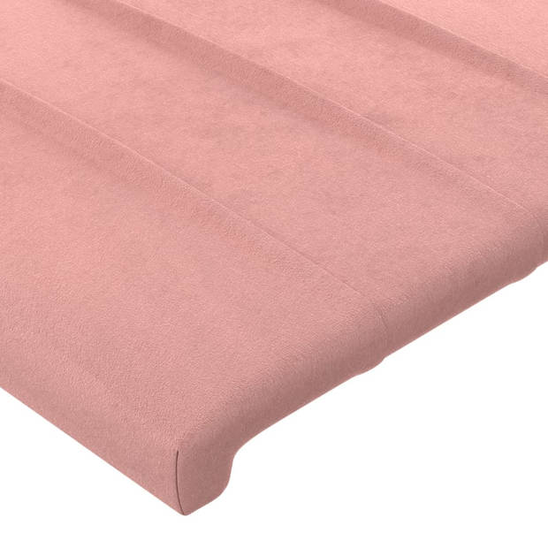 vidaXL Hoofdbord 80x5x78/88 cm fluweel roze