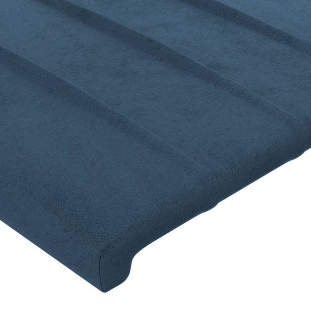 vidaXL Hoofdbord 90x5x78/88 cm fluweel donkerblauw