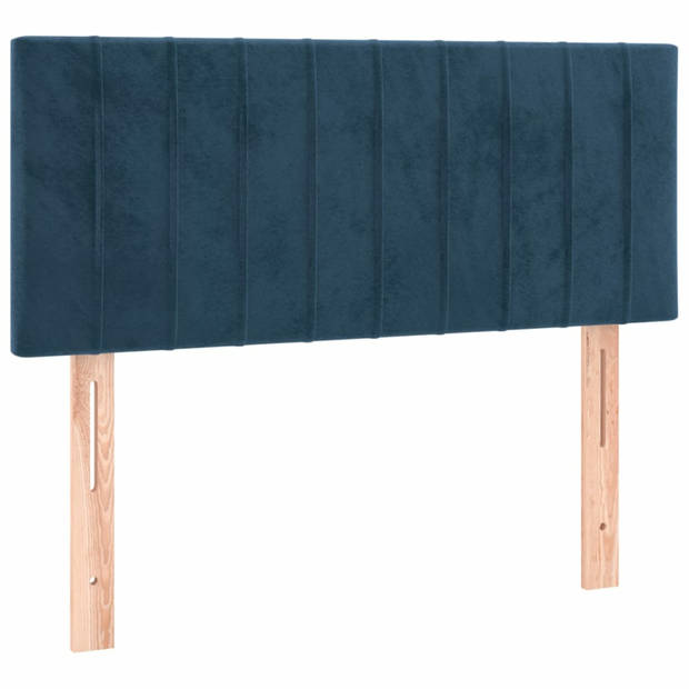 vidaXL Hoofdbord 90x5x78/88 cm fluweel donkerblauw