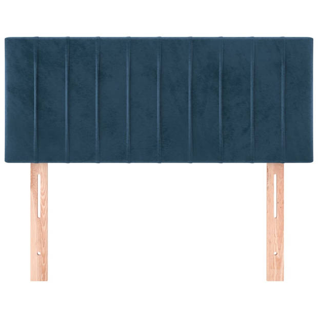 vidaXL Hoofdbord 90x5x78/88 cm fluweel donkerblauw