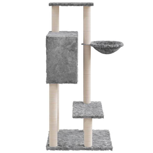 The Living Store Kattenboom Luxe - Kattenmeubel met meerdere niveaus - Comfortabel pluche - Duurzaam sisaltouw -