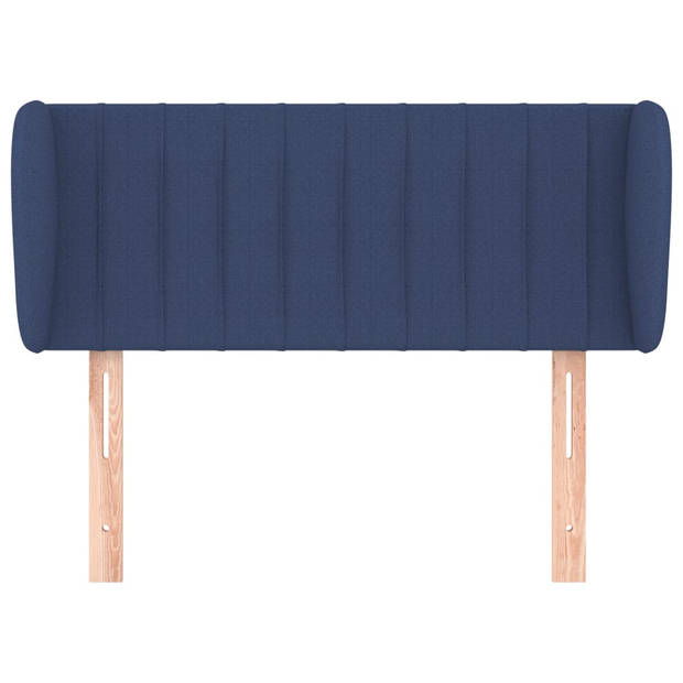 vidaXL Hoofdbord met randen 93x23x78/88 cm stof blauw