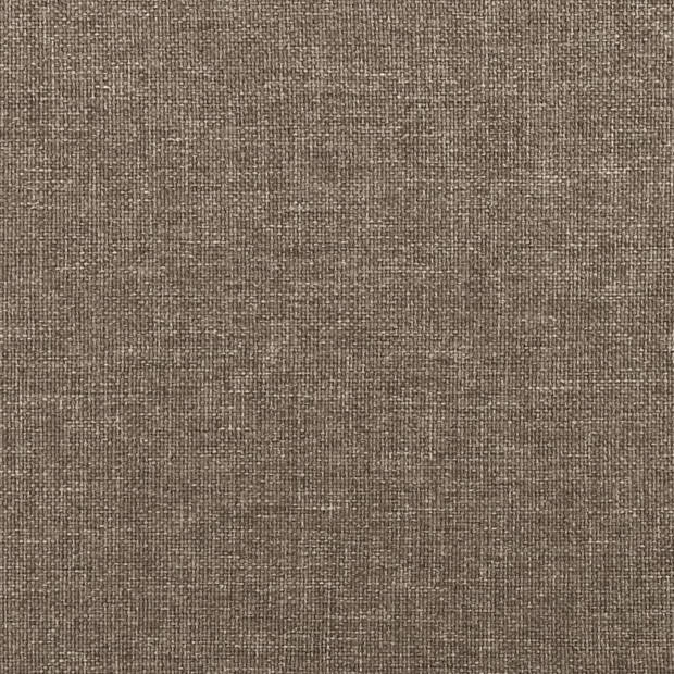 vidaXL Hoofdbord met randen 183x23x118/128 cm stof taupe