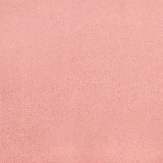 vidaXL Hoofdbord met randen 147x23x118/128 cm fluweel roze