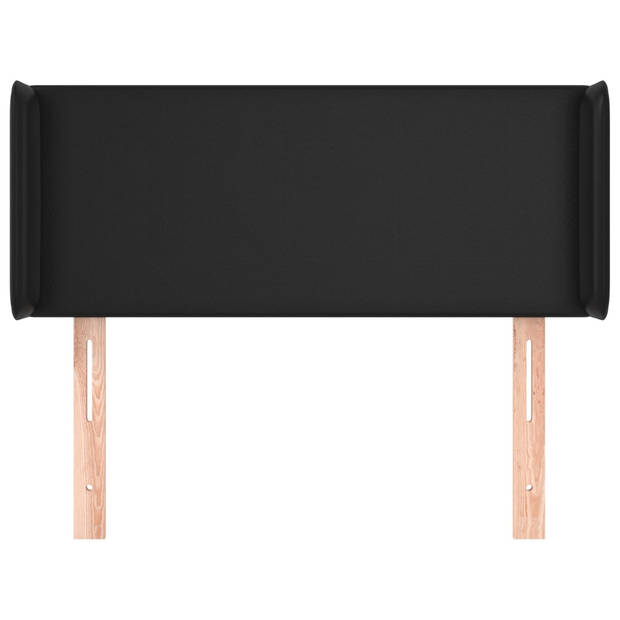 vidaXL Hoofdbord met randen 103x16x78/88 cm kunstleer zwart