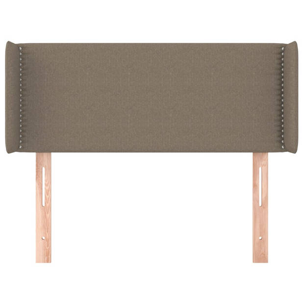 vidaXL Hoofdbord met randen 103x16x78/88 cm stof taupe