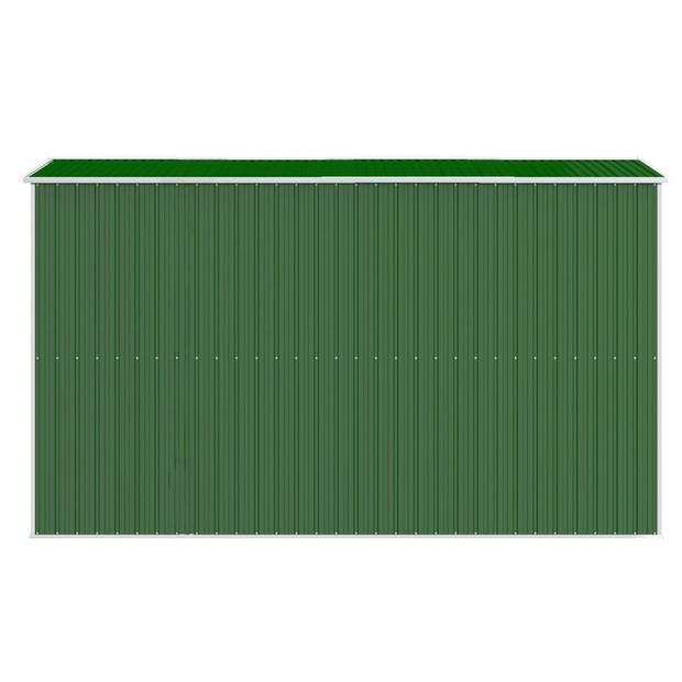 vidaXL Tuinschuur 192x357x223 cm gegalvaniseerd staal groen