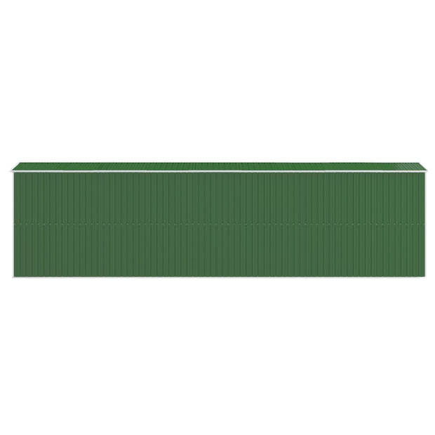 vidaXL Tuinschuur 192x772x223 cm gegalvaniseerd staal groen