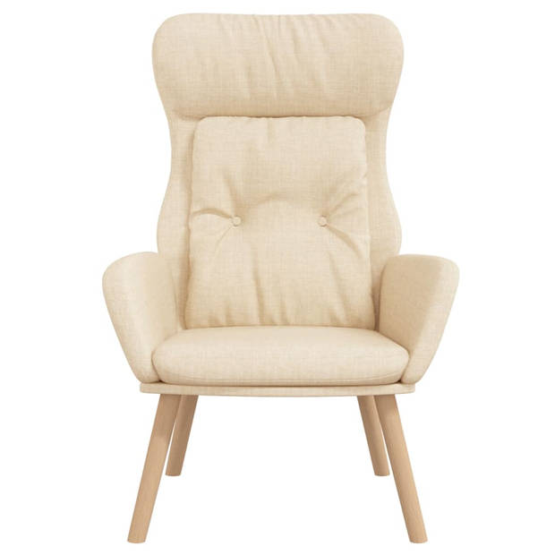 The Living Store Fauteuil Relaxstoel - Dik gevoerd - Crème - 70 x 77 x 94 cm