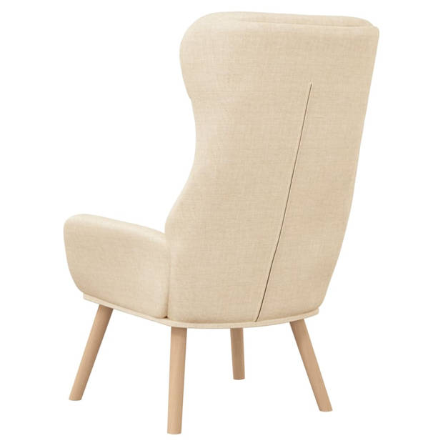 The Living Store Fauteuil Relaxstoel - Dik gevoerd - Crème - 70 x 77 x 94 cm